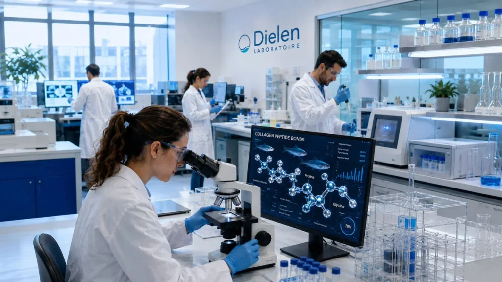Dielen Laboratoire araştırma ekibi laboratuvarda